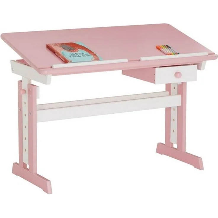 IDIMEX Kinderschreibtisch FLEXI, Kinderschreibtisch für Schüler aus Kiefer höhenverstellbar neigungsver – Bild 4