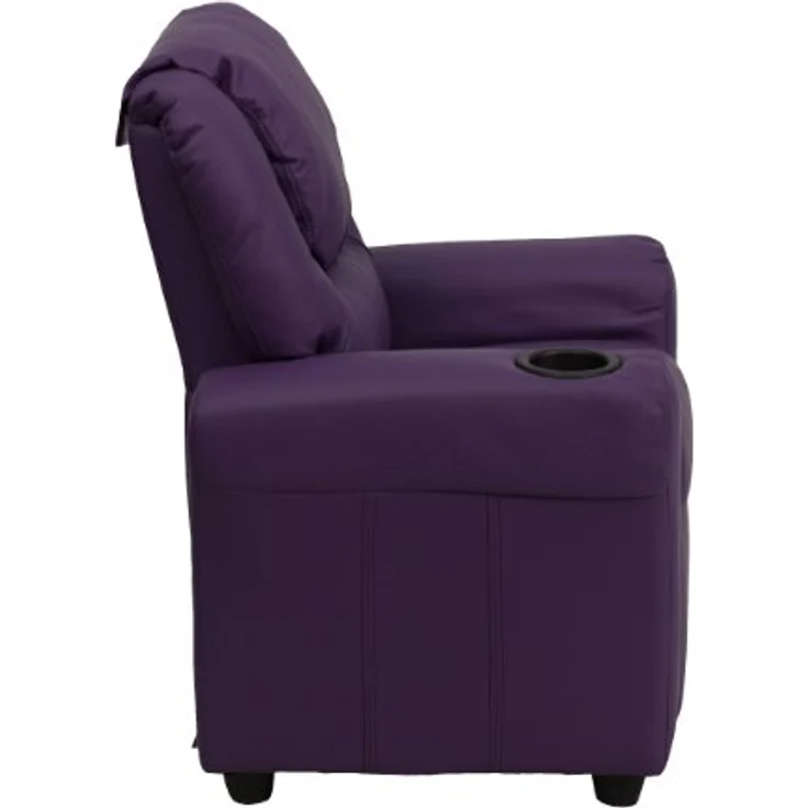Flash Furniture Cup Holder and Headrest Moderne Kinderliege, violett – Bild 12