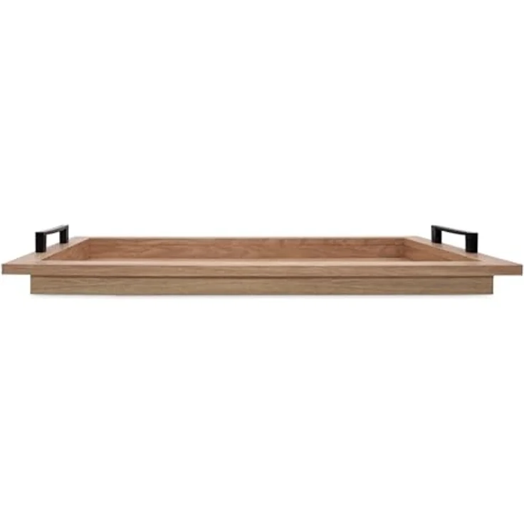 Spetebo Beistelltisch Sofa Beistelltisch in C-Form schwarz mit Tablett Tischplatte (Anzahl, 1-St, Stück), Platzsparend – Bild 5