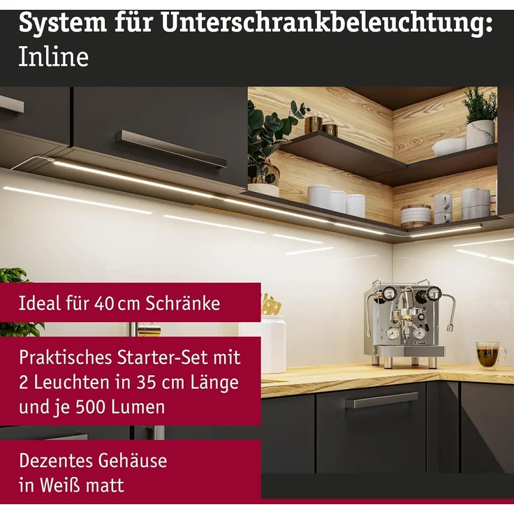Paulmann LED Lichtleiste Inline weiß 35 cm TW 2er Set – Bild 2