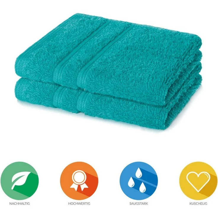 Lavea Seiftuch Bali, 30x30cm aus 100% Bio-Baumwolle, einzigartig weiche Seiftücher mit Aufhänger (Set, 2-St), hochwertige und nachhaltige Premium Waschlappen - schonende Reinigung – Bild 2