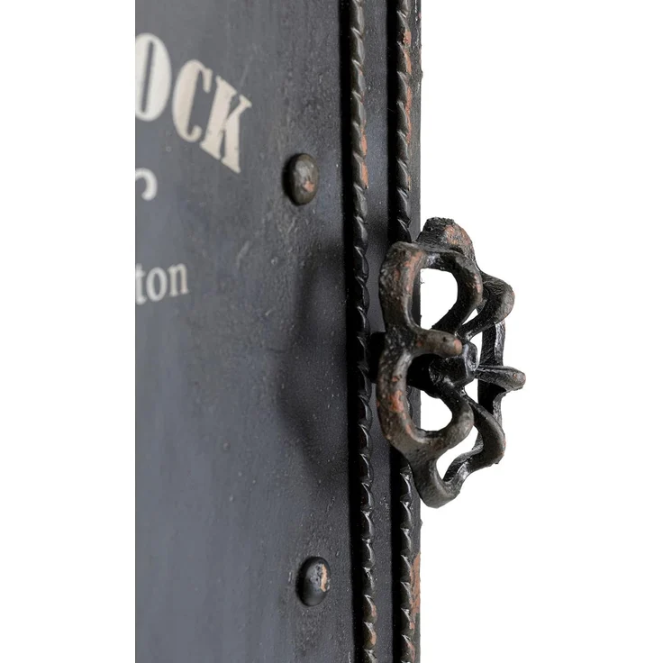 Kare Design Schlüsselkasten Safe, Schwarz, Schrank, Vintage Safe, mit 6 Haken, Stahl, klein, 31x24x13 cm (H/B/T) – Bild 11