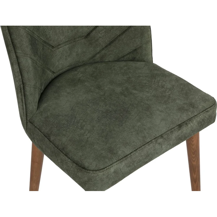Skye Decor 'Dallas 558 V2' Stuhlset (2-teilig), Walnuss / Dunkelgrün, 50 x 90 x 49 cm – Bild 8