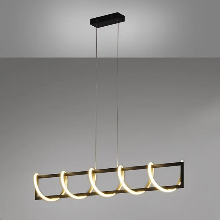 FISCHER & HONSEL Pendelleuchte GWEN B 115 cm schwarz Hängelampe Hängeleuchte Pendellampe – Bild 2