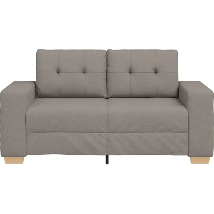 vidaXL Loveseat-Sofa Taupe 160x77x82 cm Stoff 4105074 – Bild 3
