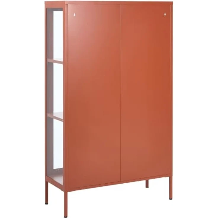 Vitrine mit Glastüren NASH Metall 90 cm Goldbraun – Bild 5