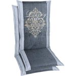 GO-DE Sesselauflage, (Set, 2 St), 120 x 50 cm, hoch