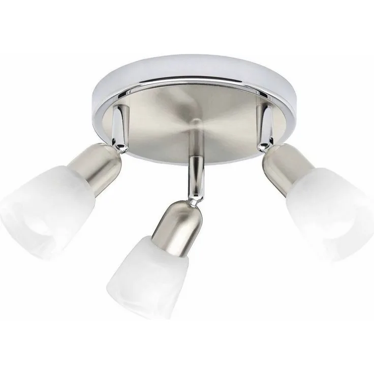 Brilliant Leuchten No. 55334-77 Spotrondell Sofia E14 IP20 3-flammig eisen chrom weiß