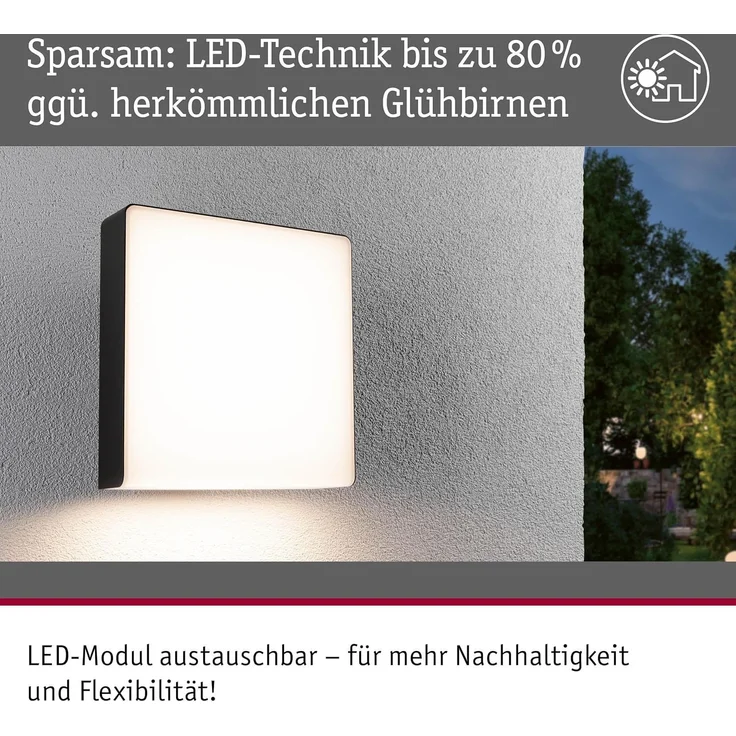 Paulmann 94840 LED Aussenwandleuchte Azalena Bewegungsmelder IP44 3000K – Bild 2