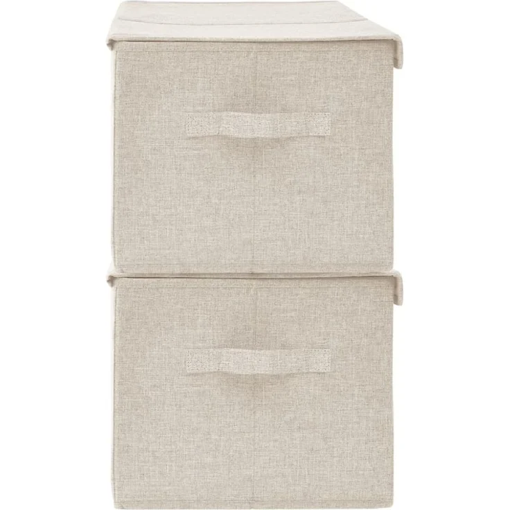 vidaXL Aufbewahrungsboxen 2 Stk. Stoff 50x30x25 cm Creme 332917 – Bild 3