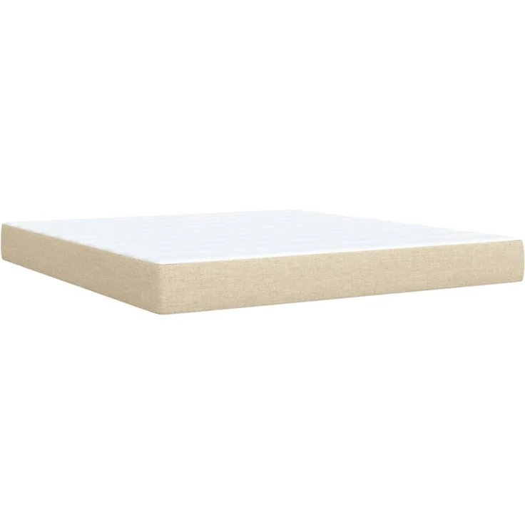 vidaXL Boxspringbett mit Matratze Creme 180x200 cm Stoff 3289833 – Bild 10