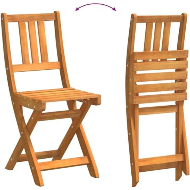 vidaXL Bistrogarnitur 3 pcs Öl-Natur Massivholz Akazie 4105509 – Bild 10