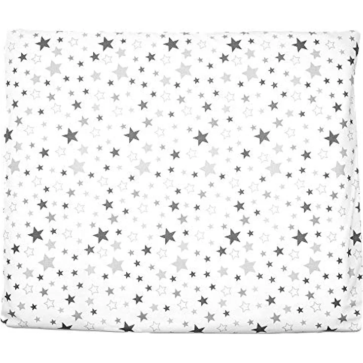 Wickelauflagenbezug - Wickelauflage -75x85 cm- Bezug für Wickelauflage Baumwolle (Star - HELL, Nur Bezug) – Bild 3