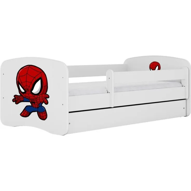 Raumhirsch Furniture Kinderbett 70x140, 80x160, 80x180 cm - Komplettset mit Matratze & Schublade (Bett für Mädchen, Einzelbett für Kinder von 2-12 Jahren, Rausfallschutz und Lattenrost), verschiedene Farben & Designs
