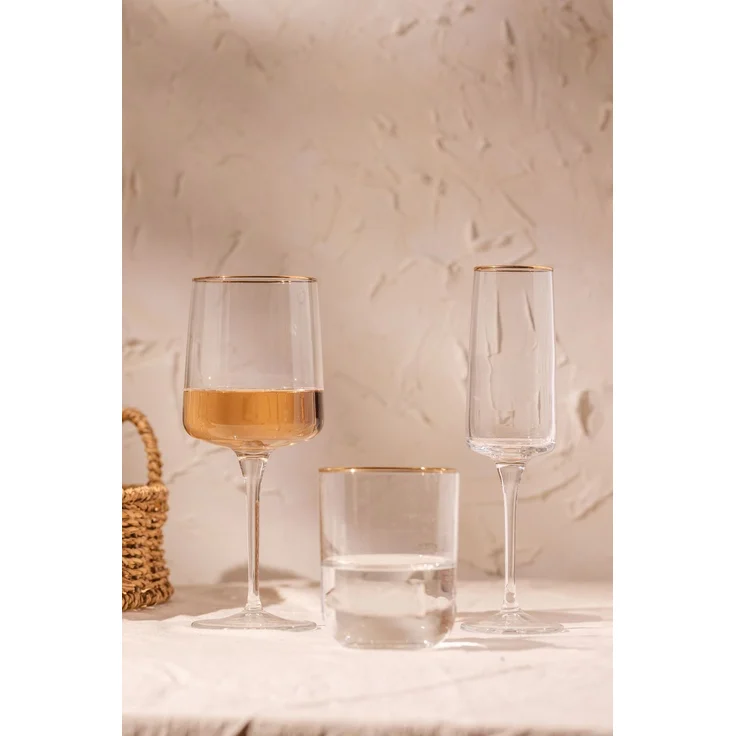 Hermia Concept 'Bliss 350' Gläser-Set (4-teilig), Gold / Transparent, 7,8 x 7,8 x 9,8 cm, 350 ml – Bild 3