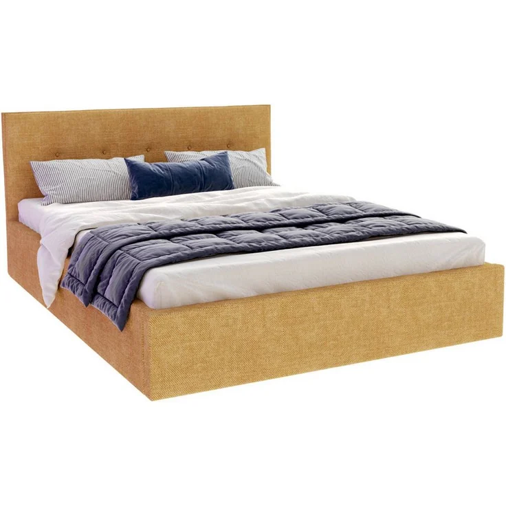 FDM Polsterbett BOHO Bettgestell 90x200, 120x200, 140x200, 160x200, 180x200cm, modernes Bett mit Bettkasten und hochwertigem Ottawa Bezug, stabile Konstruktion mit gepolstertem Kopfteil