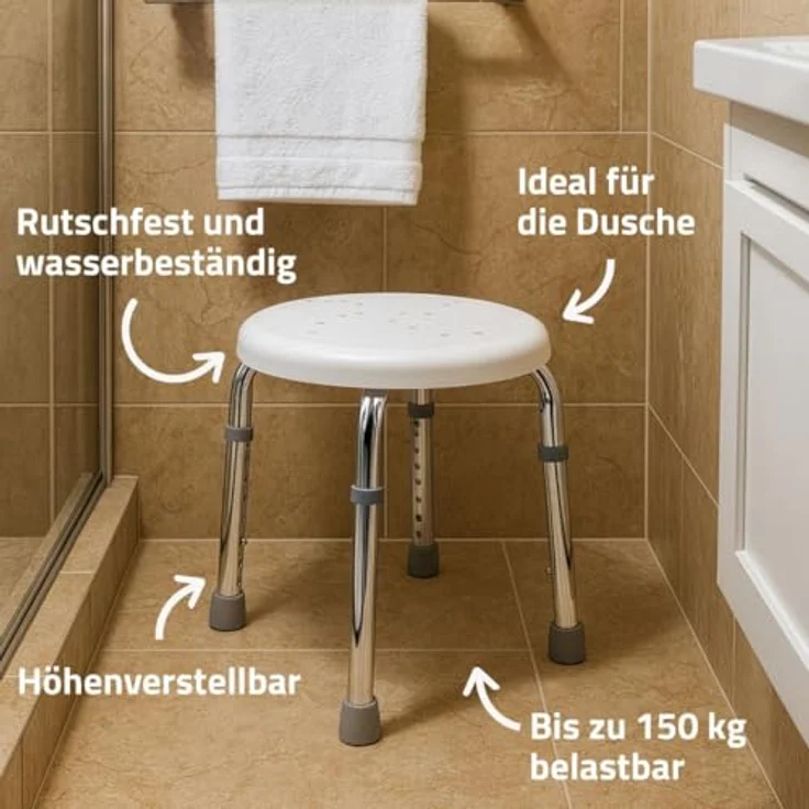 Ridder Badhocker Go, belastbar bis 150 kg – Bild 6