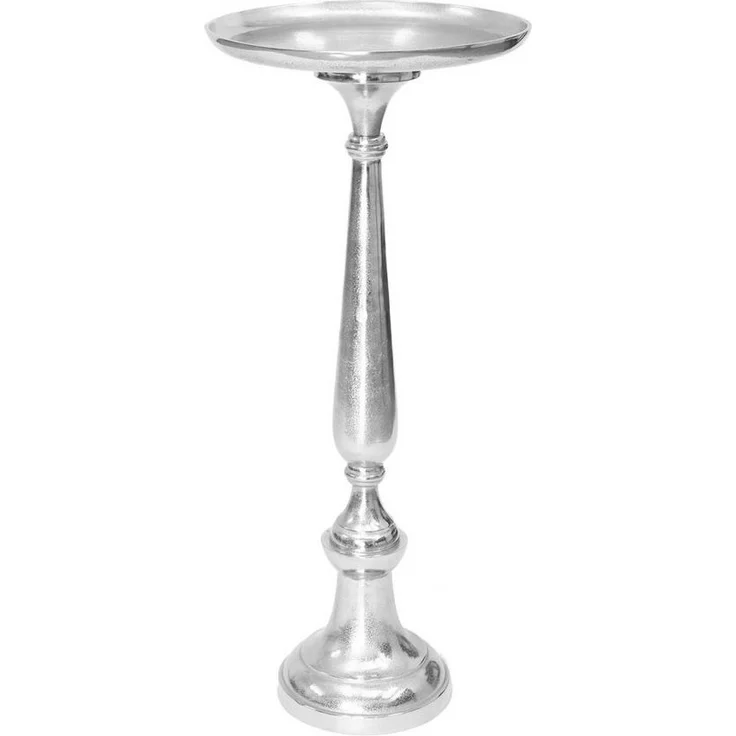 Dekosäule silber Metall Säule 78cm Blumensäule Kerzenständer Deko Beistelltisch – Bild 1