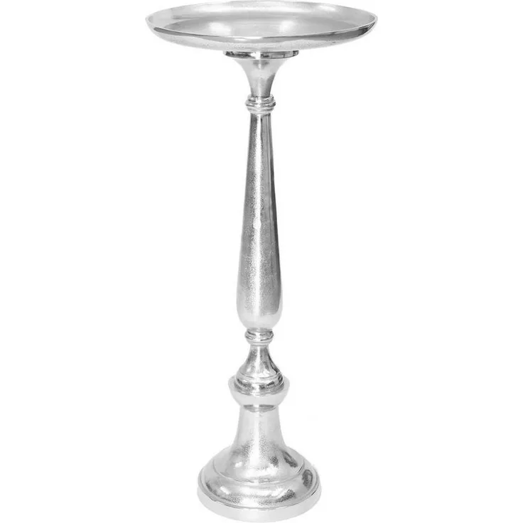 Dekosäule silber Metall Säule 78cm Blumensäule Kerzenständer Deko Beistelltisch