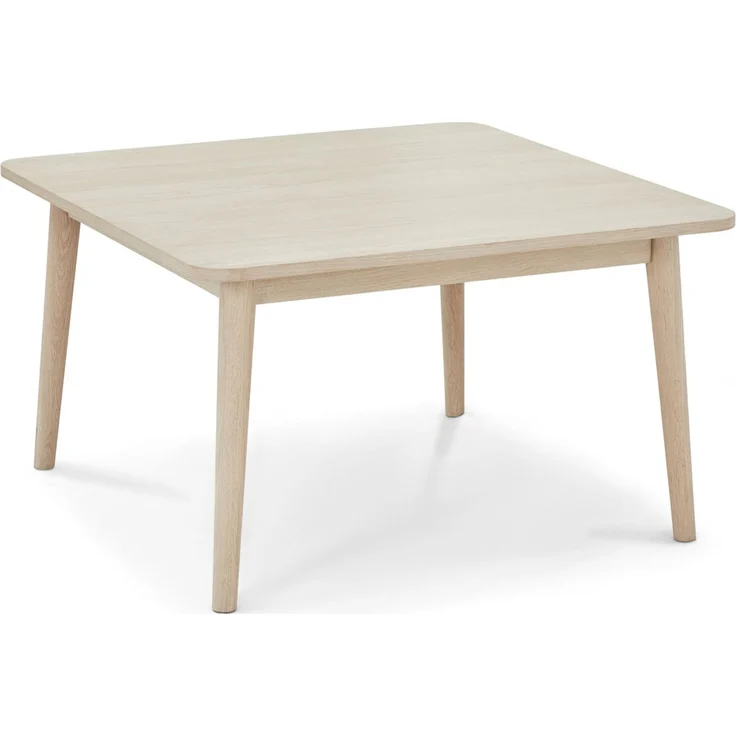 Couchtisch Gorbin 90x90 cm Eiche Whitewash - Modern mit Massivholzbeinen – Bild 1
