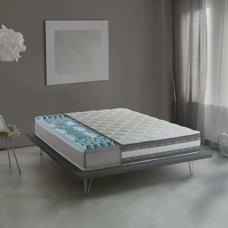 Talamo Italia - Annamaria-Doppelmatratze, herausnehmbare Matratze aus Memory-Schaum und Waterfoam-Gel, 100 % Made in Italy, milbenhemmend und hypoallergen, 120 x 200 x 27 cm