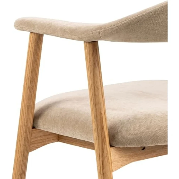 ACTONA GROUP Holzstuhl (2er-Set) in Beige, Polyester, Massivholz - 56x75,5x54 (BxHxT) (2er-Set) – Bild 5