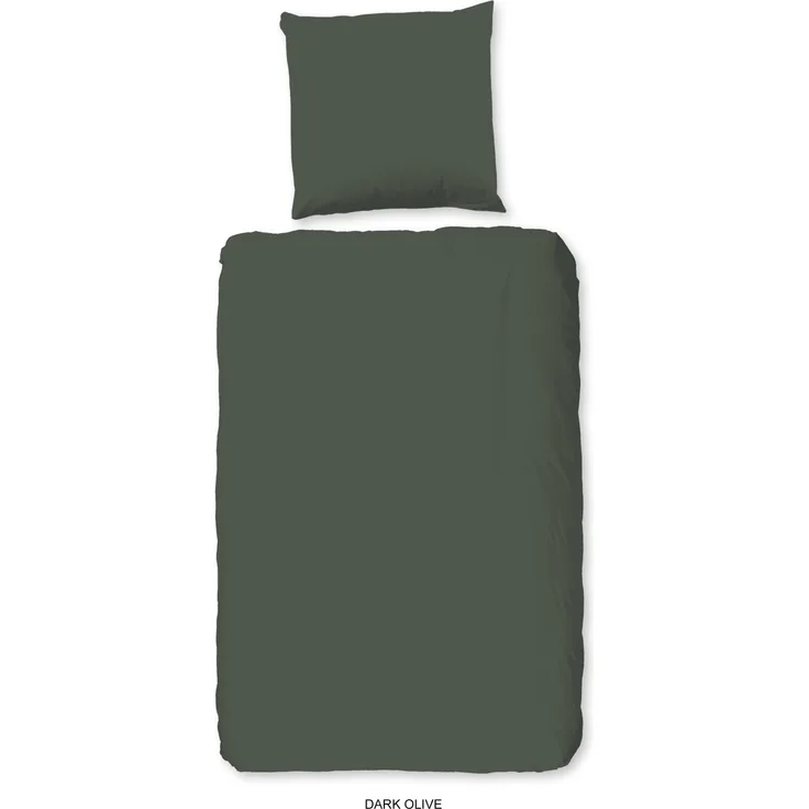 hip Mako Satin Bettwäsche 2 teilig Bettbezug 135x200 cm Kopfkissenbezug 80x80 cm 0280.48.08 Green