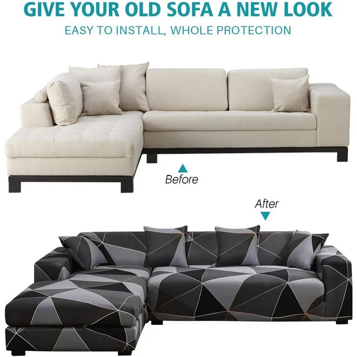 Coonoor Sofabezug Stretch Sofa Überzug Universal Couchbezug Für 2/3 Sitzer – Bild 4
