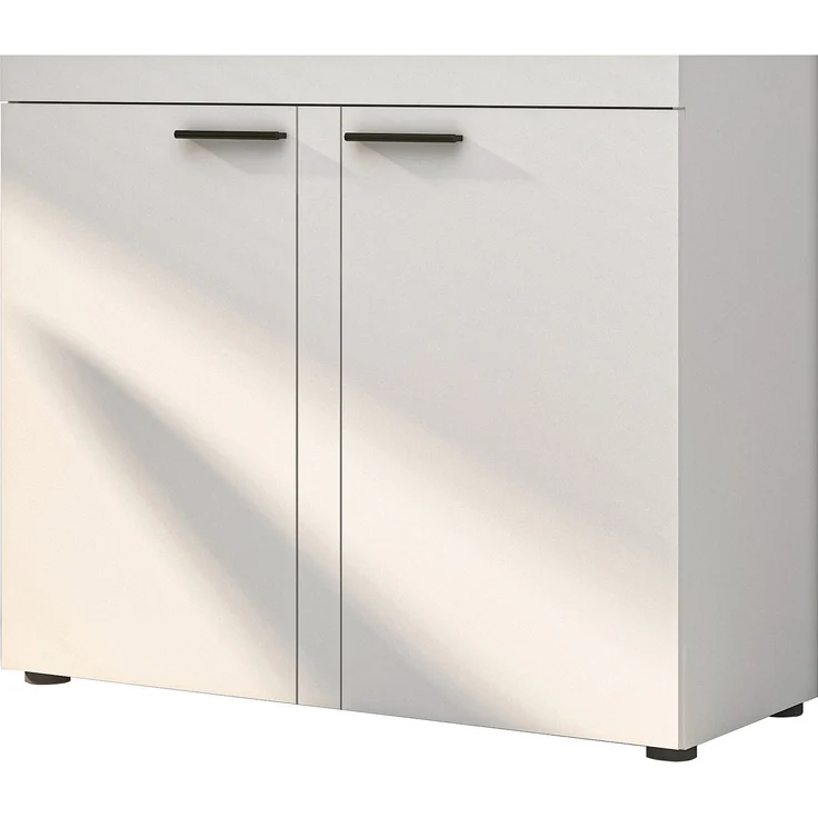 AX LIVING Schmal Kommode Spacoro 2D – Eleganz für Ihr Zuhause, Weiß – Bild 2