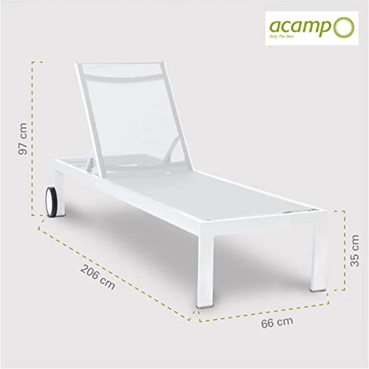 acamp Rimini Liege snow 198 x 60 x 35 cm – Bild 3