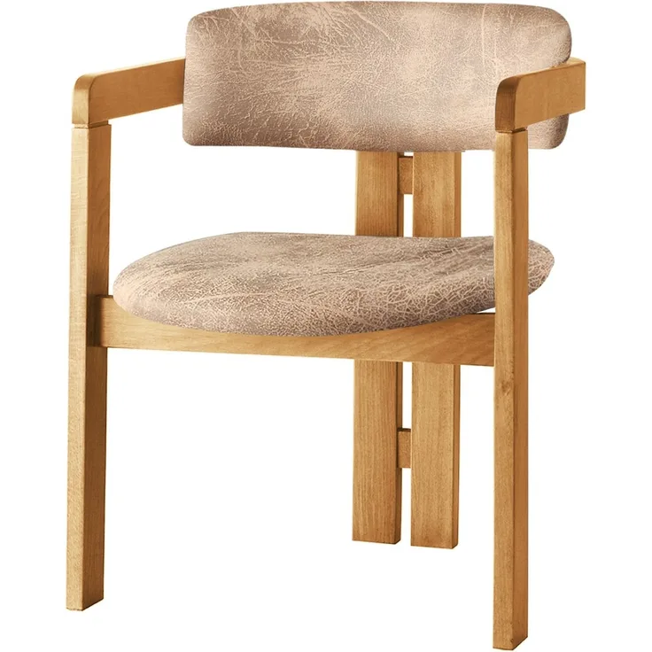 Skye Decor 'CO - 041' Stuhl, Eiche / Beige, 58 x 76 x 49 cm