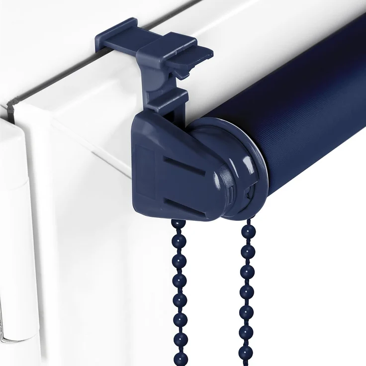 Verdunkelungsrollo Klemmfix ohne Bohren 30x210 cm Dunkelblau Verdunklungsrollo Fensterrollo Rollo Seitenzugrollo Klemmrollo für Fenster & Tür – Bild 2