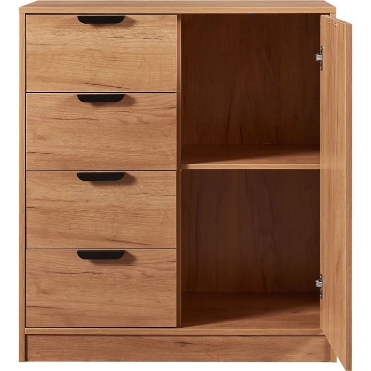 Kommode Varkaus 90x80x40 cm Eichenoptik [en. casa] – Bild 6