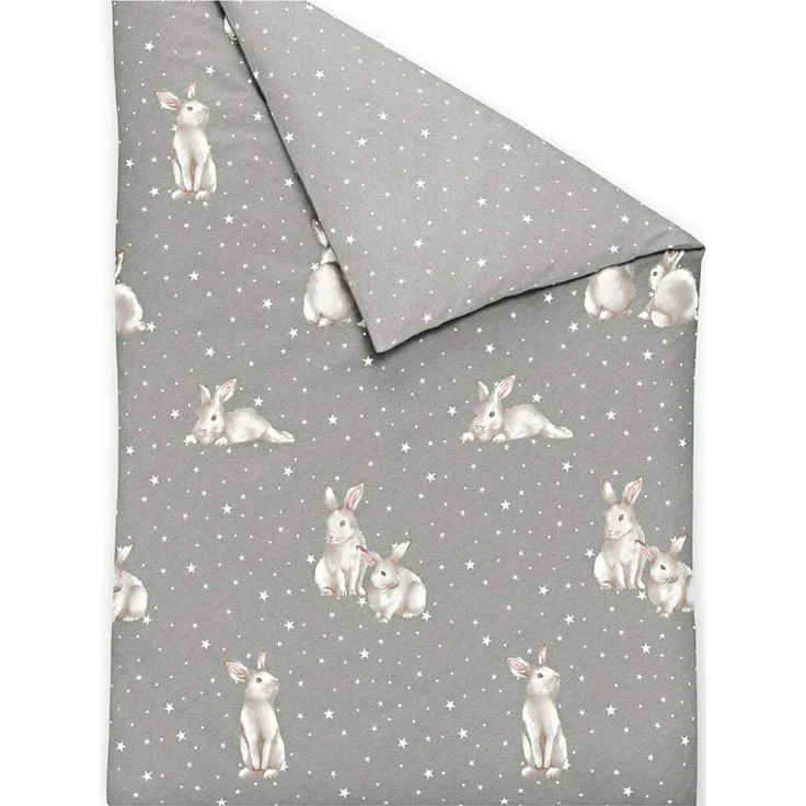 Irisette Biber Bettwäsche Dublin 8026-11 Hase Schneehase Grau 135x200 – Bild 4