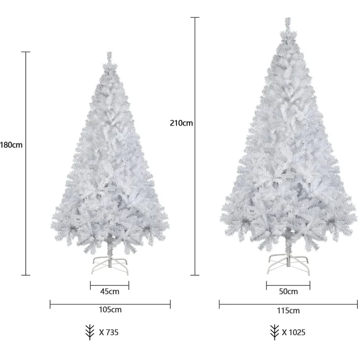 SALCAR Weihnachtsbaum Künstlich 180 cm Weiss, Künstlicher Tannenbaum mit Handschuhen und Metallständer, Weihnachtsbäume als Weihnachtsdeko Innen – Bild 6