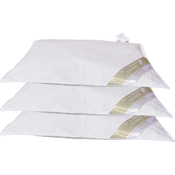 3 Stück Betten Hofmann Kinder Baby Daunenkissen 40x60 cm Flachkissen 100% Daunen – Bild 2