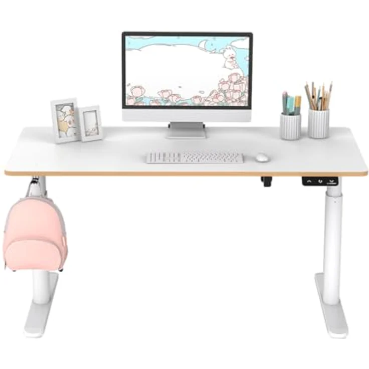 Ultradesk Pulsar Gerade Rechteckige Form MDF-Platten Stahl Gaming Weiß – Bild 8