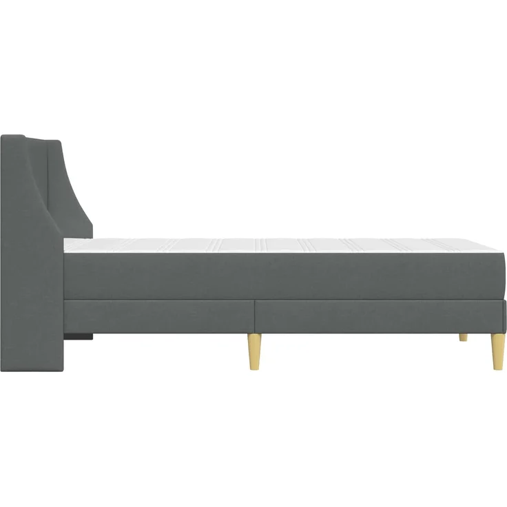 vidaXL Bettgestell mit Matratze Dunkelgrau 80 x 200 cm Polyester 3414705 – Bild 7