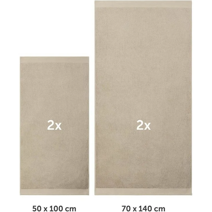 Blumtal Handtuch Set Premium 4/6-tlg. Frottier Dusch- (70x140 cm) & Handtuch (50x100 cm), Frottee (Set, 4-St), 100% Baumwolle, Oeko-TEX Zertifiziert – Bild 2