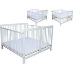 Micoland Kinderbett Zwillingsbett Kinderbett für Zwillinge mit 2 Matratzen 120x120cm