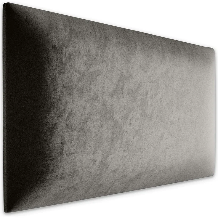 Muralo Samt Wandkissen Stoff Polsterpaneel Schlafzimmer Wohnzimmer Bett Wandpolster Bettkopfteil Lendekissen Modern Luxus Gepolstert Polster Paneel (Grau, 60x30 cm) – Bild 1