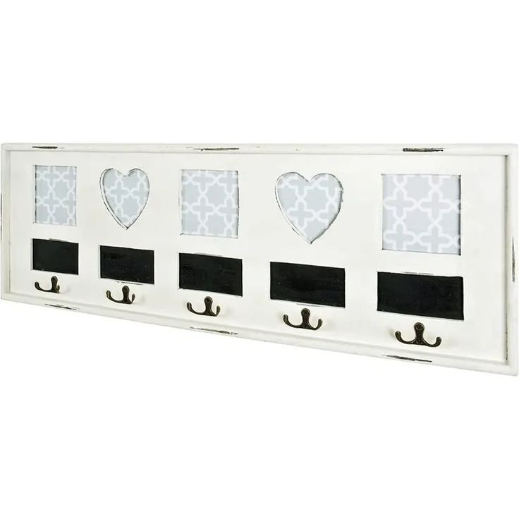 HAKU Möbel Wandgarderobe - antikweiß - H. 26cm x B. 77cm - HAKU-28321