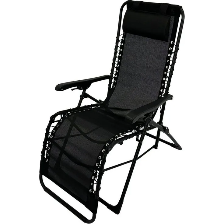 DEGAMO Relaxsessel NIZZA, Kunstgewebe schwarz 2*1, stufenlos verstellbar, faltbar