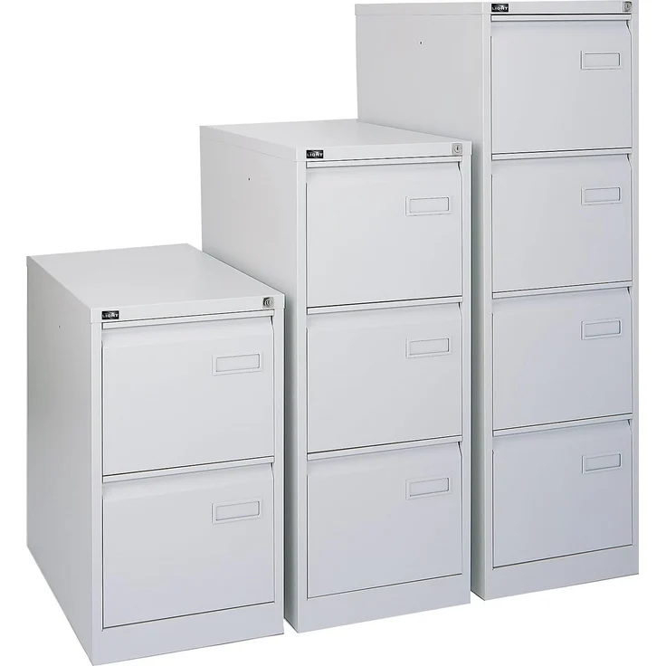 Bisley LIGHT Hängeregistraturschrank, einbahnig, DIN A4, 3 HR-Schubladen, Farbe silber – Bild 3