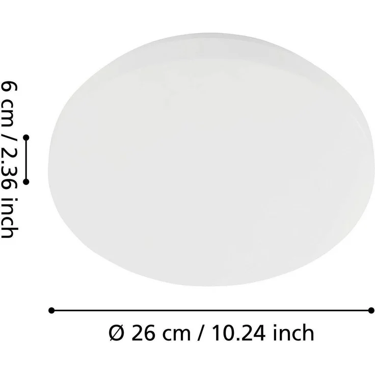 Eglo 75501 BEST CHOICE Deckenleuchte POGLIOLA Stahl weiss LED 12W 3000K H:5. 5cm Ø26cm – Bild 3