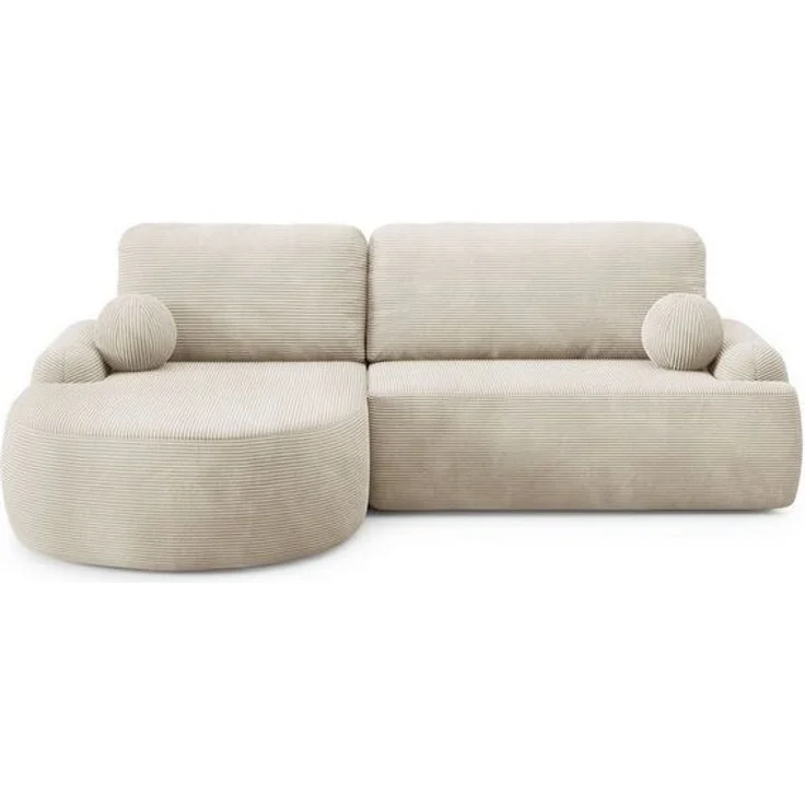 Lookway Ecksofa CLEO CORD Rundes Ecksofa mit Schlaffunktion und Bettkasten – Bild 4