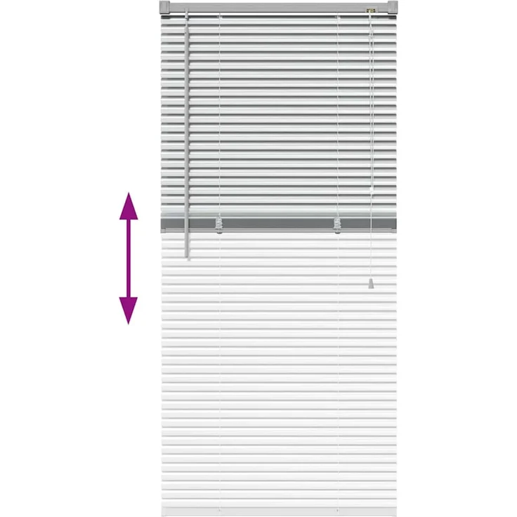 vidaXL Venezianische Jalousie Silber 130 x 60 cm 25 mm Aluminium 42005889 – Bild 12