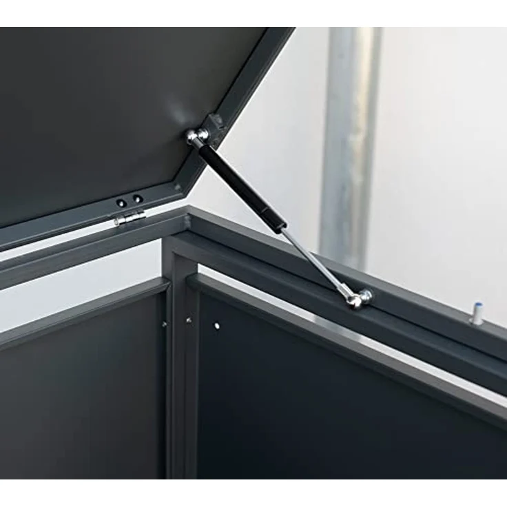 Westmann Metall Mülltonnenbox 4er Kubus | 4x240 L | Anthrazit | 68 x 80 x 116 cm – Bild 6