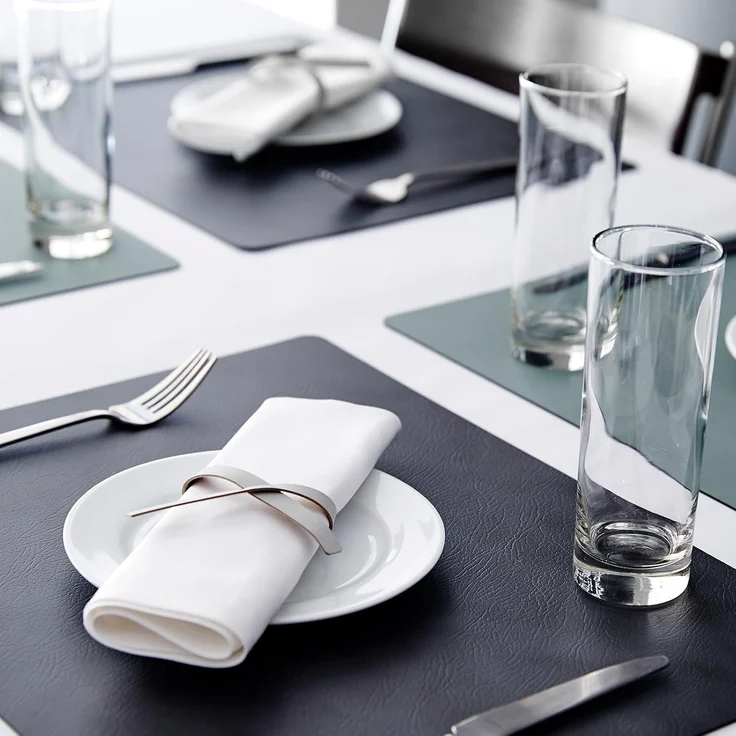 LIND DNA Table Mat Square L 35x45 cm Nupo Anthracite – Bild 3