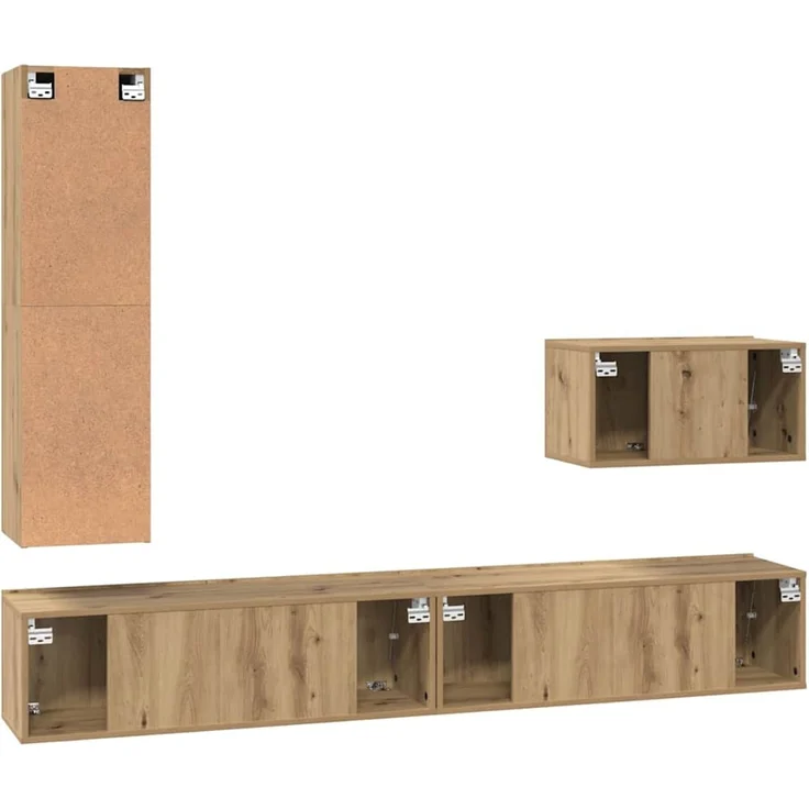 vidaXL TV-Schrankset 4 stk. 30,5 x 30 x 110 cm Artisan-Eiche 3393329 – Bild 10